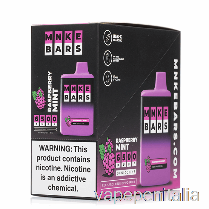 Vape Italia Mnke Barrette 6500 Usa E Getta (confezione Da 5)